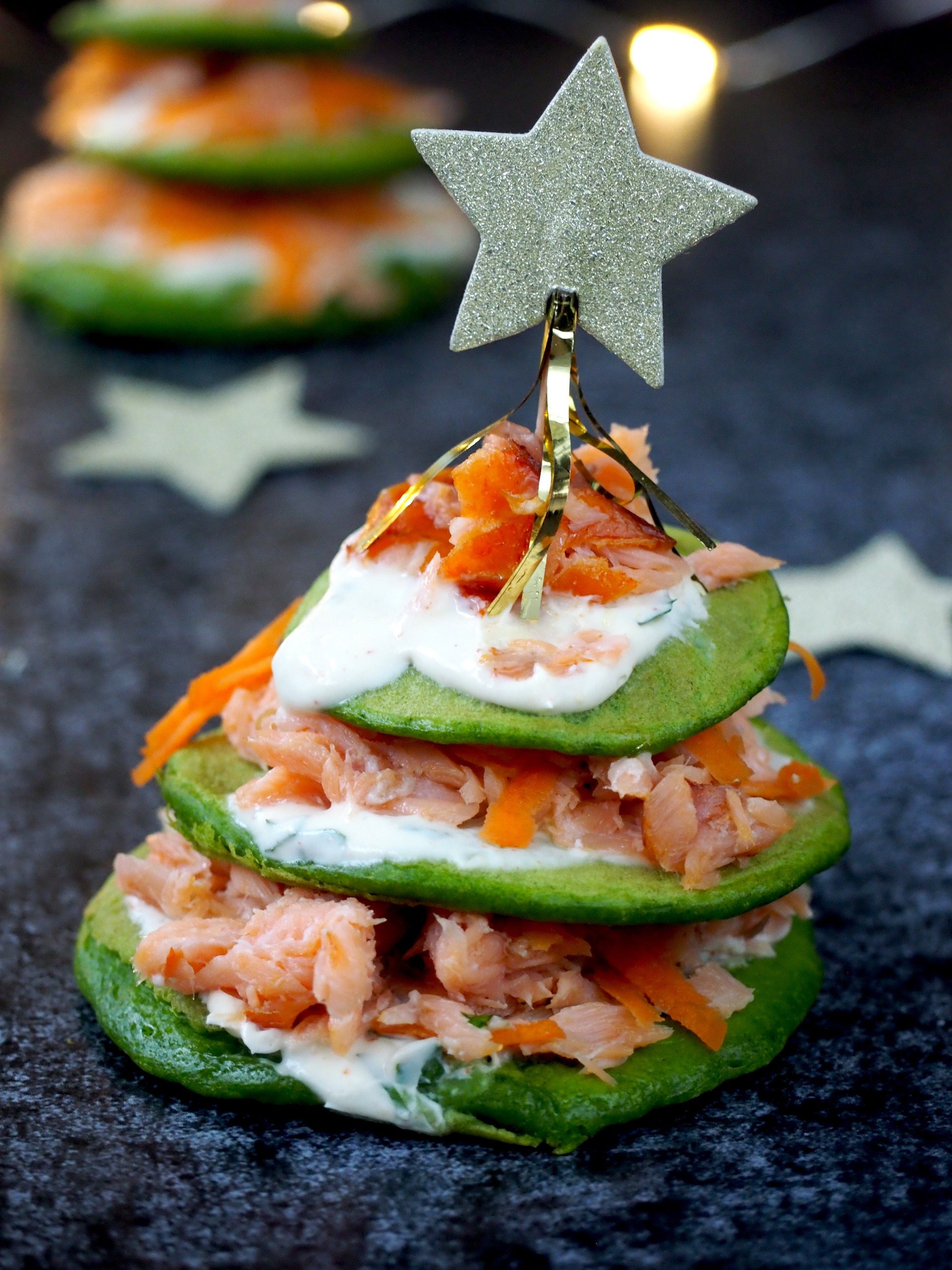 Spinazie pannenkoekjes met zalm