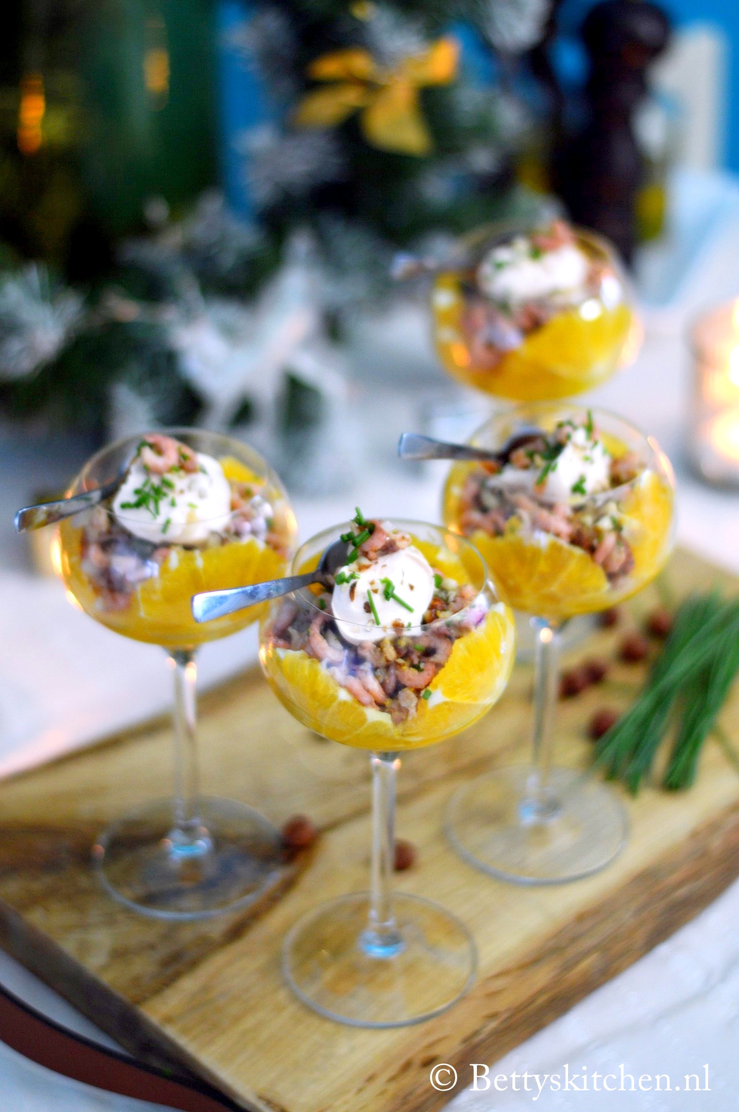 frisse garnalencocktail met tomaten bieslookroom